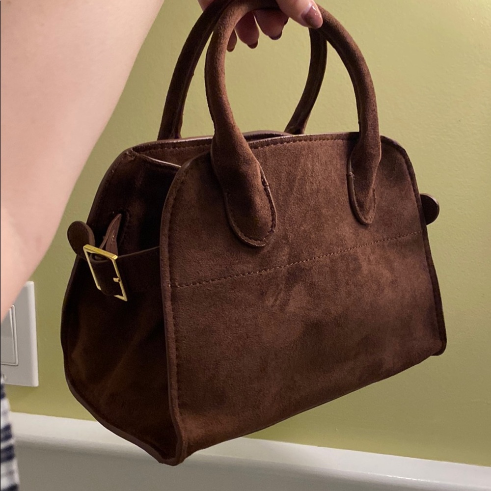 Elegant Brown *FAUX* Suede Handbag